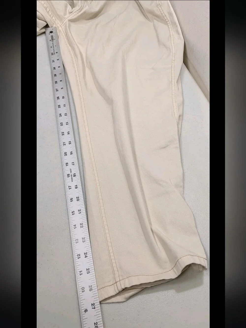 J Crew Vintage Straight Chino Pants 37 x 27 Beige Old Money Preppy #120t